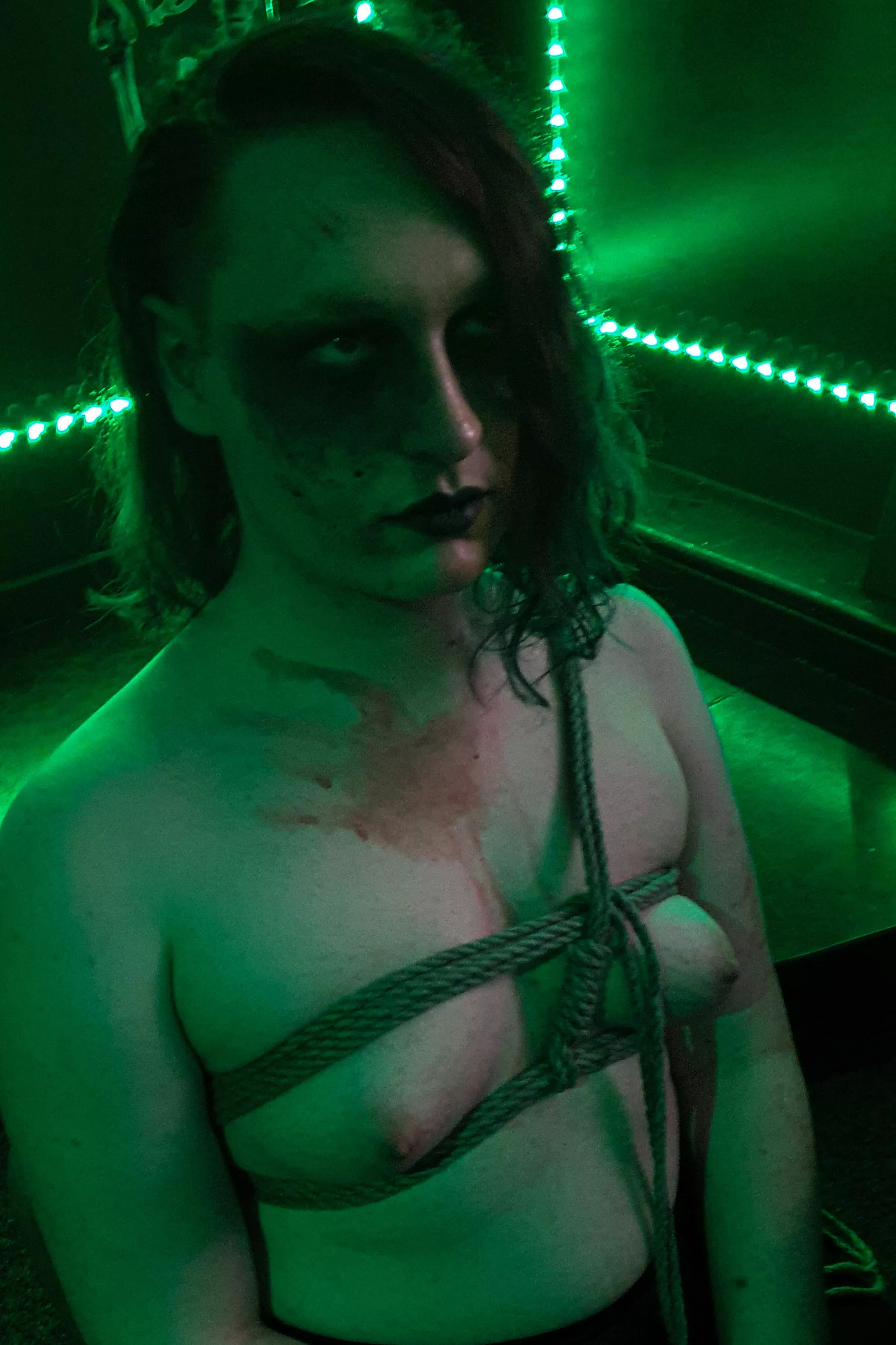 The aftermath of of a fun self tie