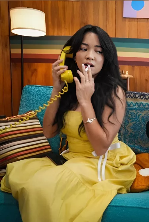 The girl in the yellow dress