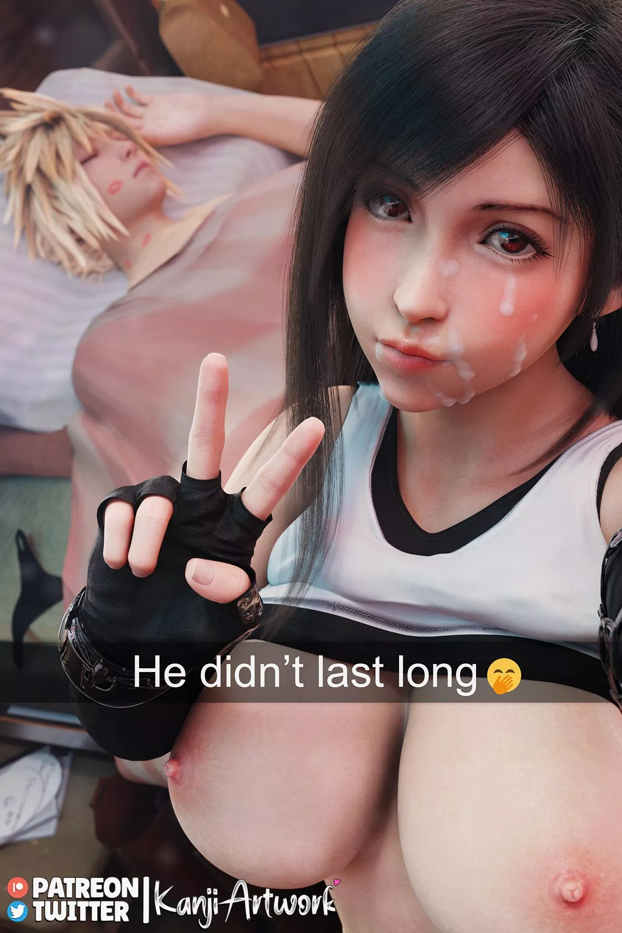 Tifa & Cloud Selfie (KanjiArtwork) [Final Fantasy]