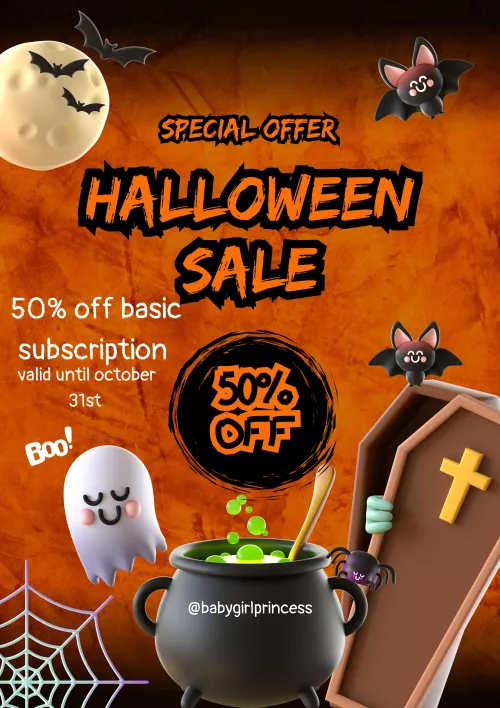 Treats only no tricks 50% off until 31st October