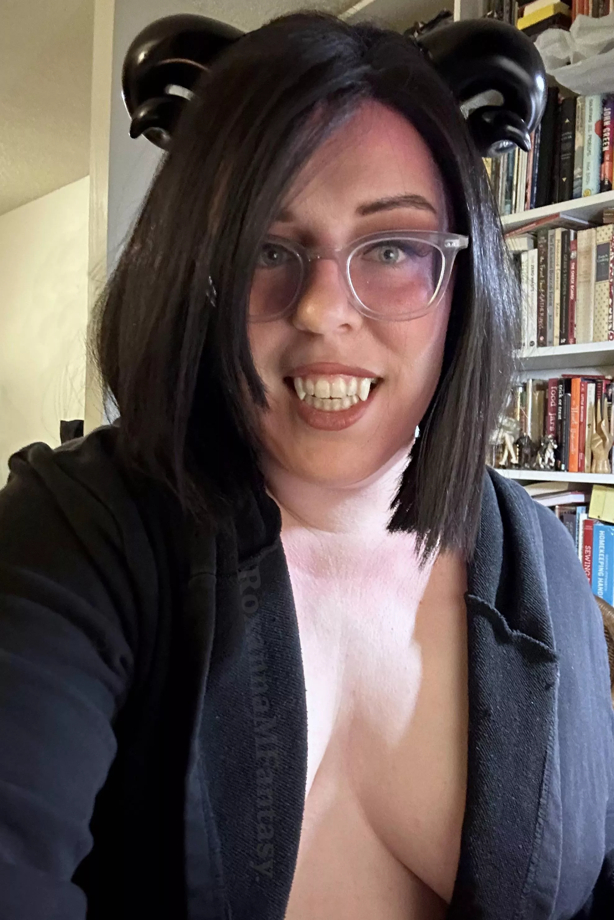 What did you say to make this tiefling blush so much??