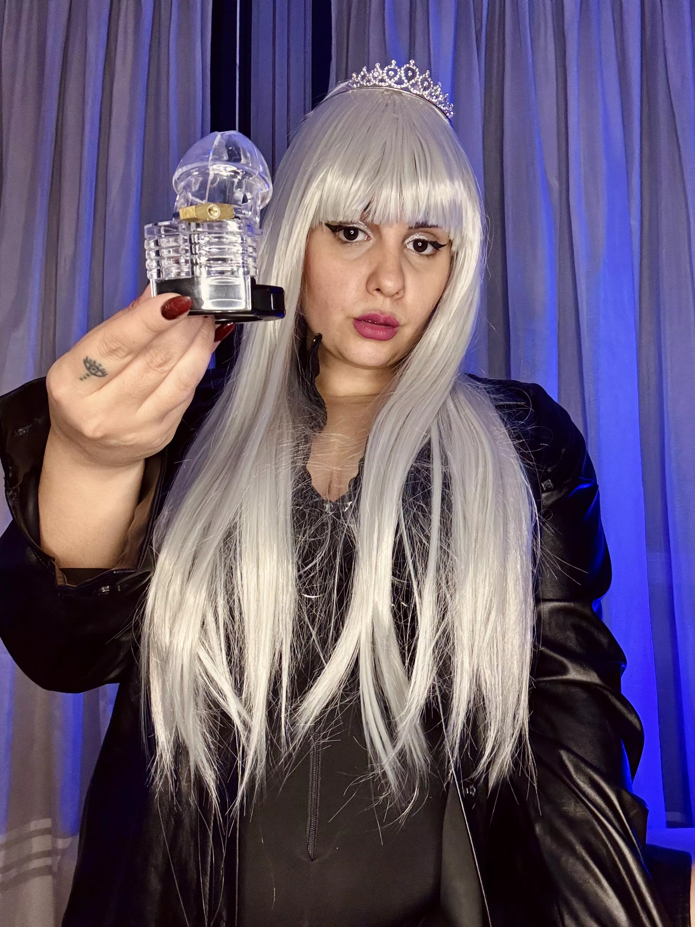 Will you be a good boy and lock yourself up for as long as mommy says?