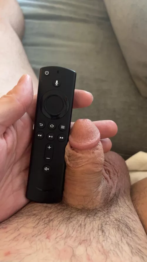 Amazon fire remote. Post your compare pictures letting me know how pathetic I am 