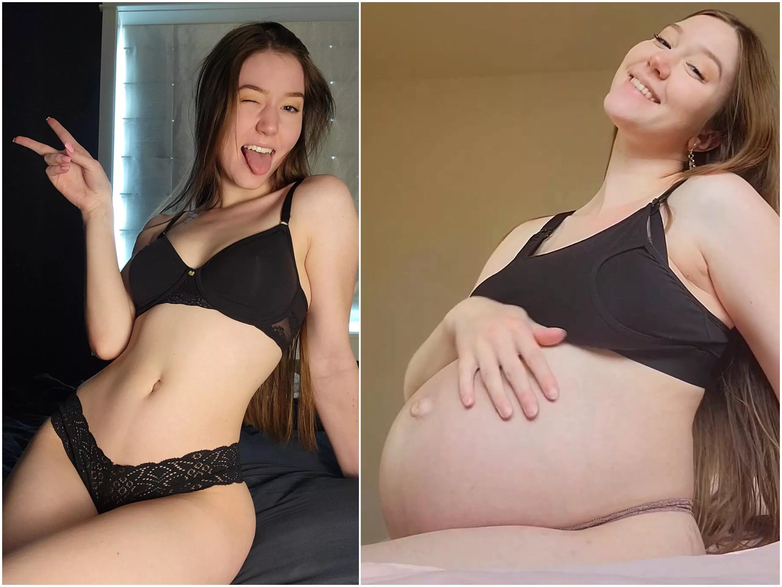 Before and after a successful breeding 