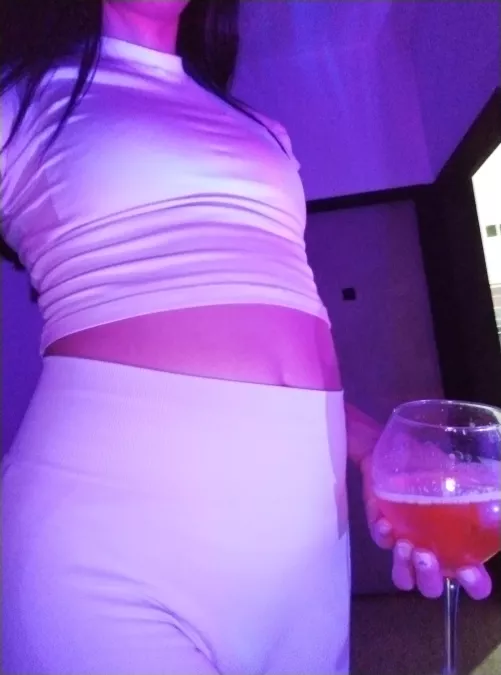 Belly and beer in a cup