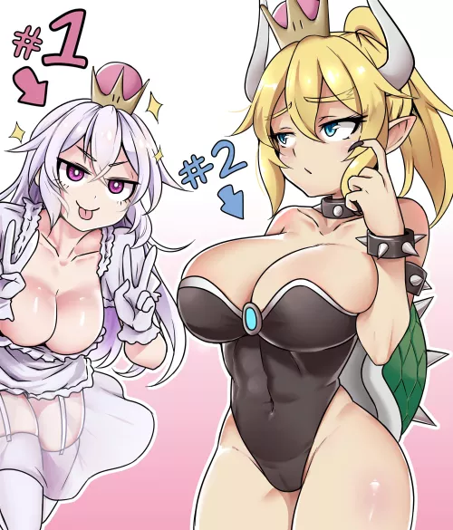 Boosette Gloats over Bowsette [Mario]