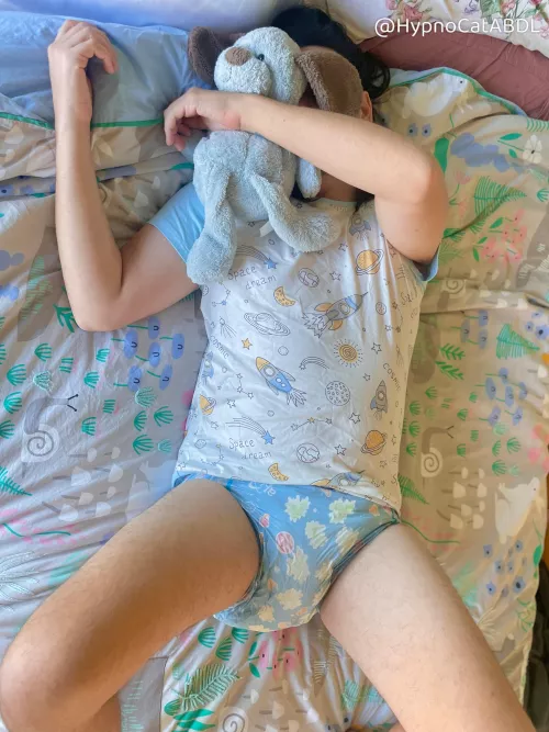 Can I please sleep a little longer? My diaper isn’t even that wet 🥱 