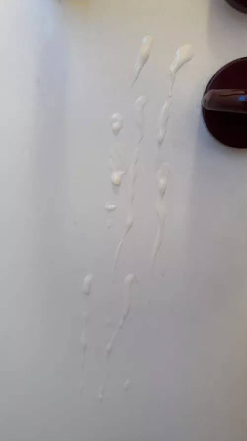 Cum on the restroom door at work 😏 [21]