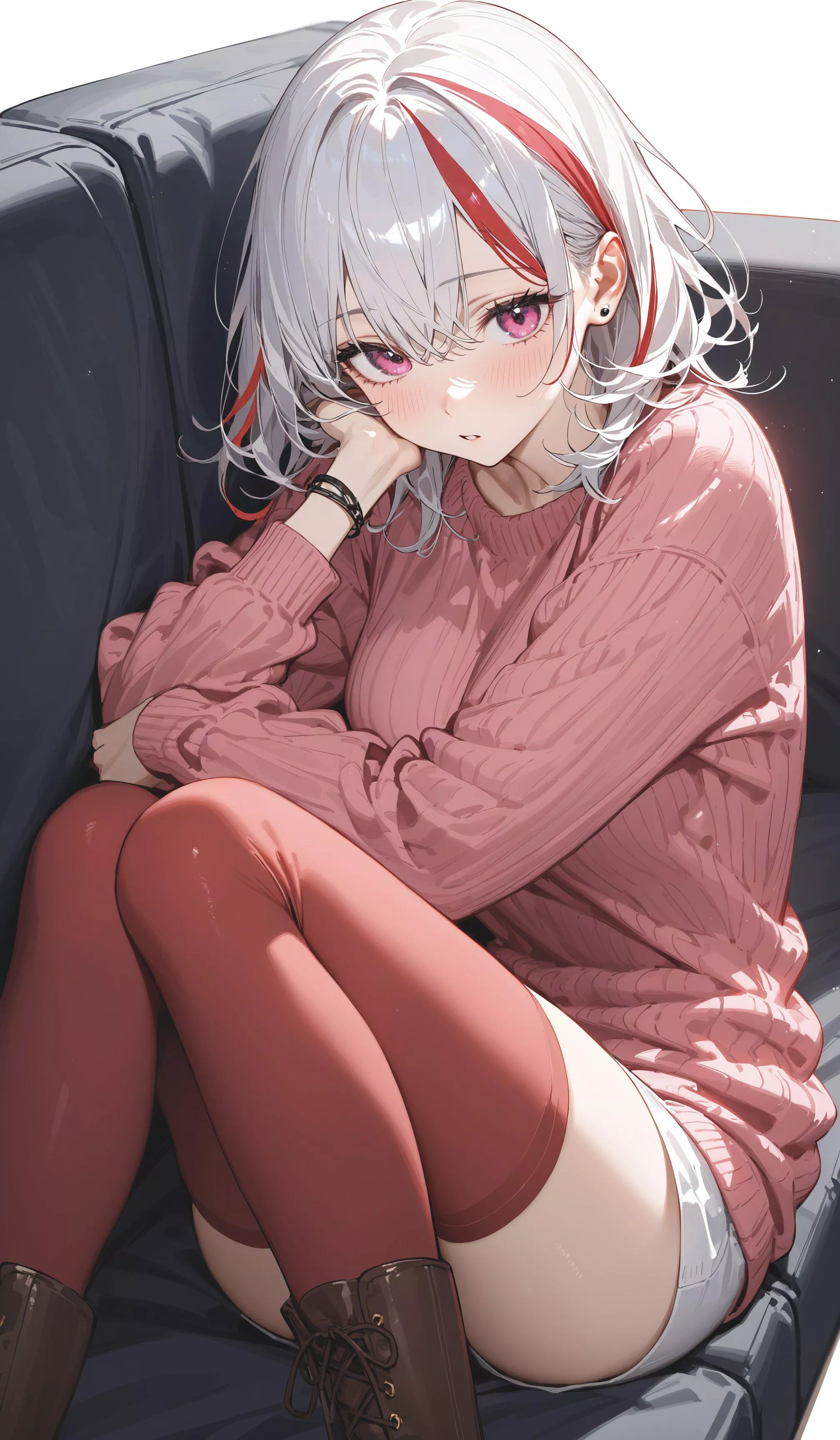 Curled up on the Couch