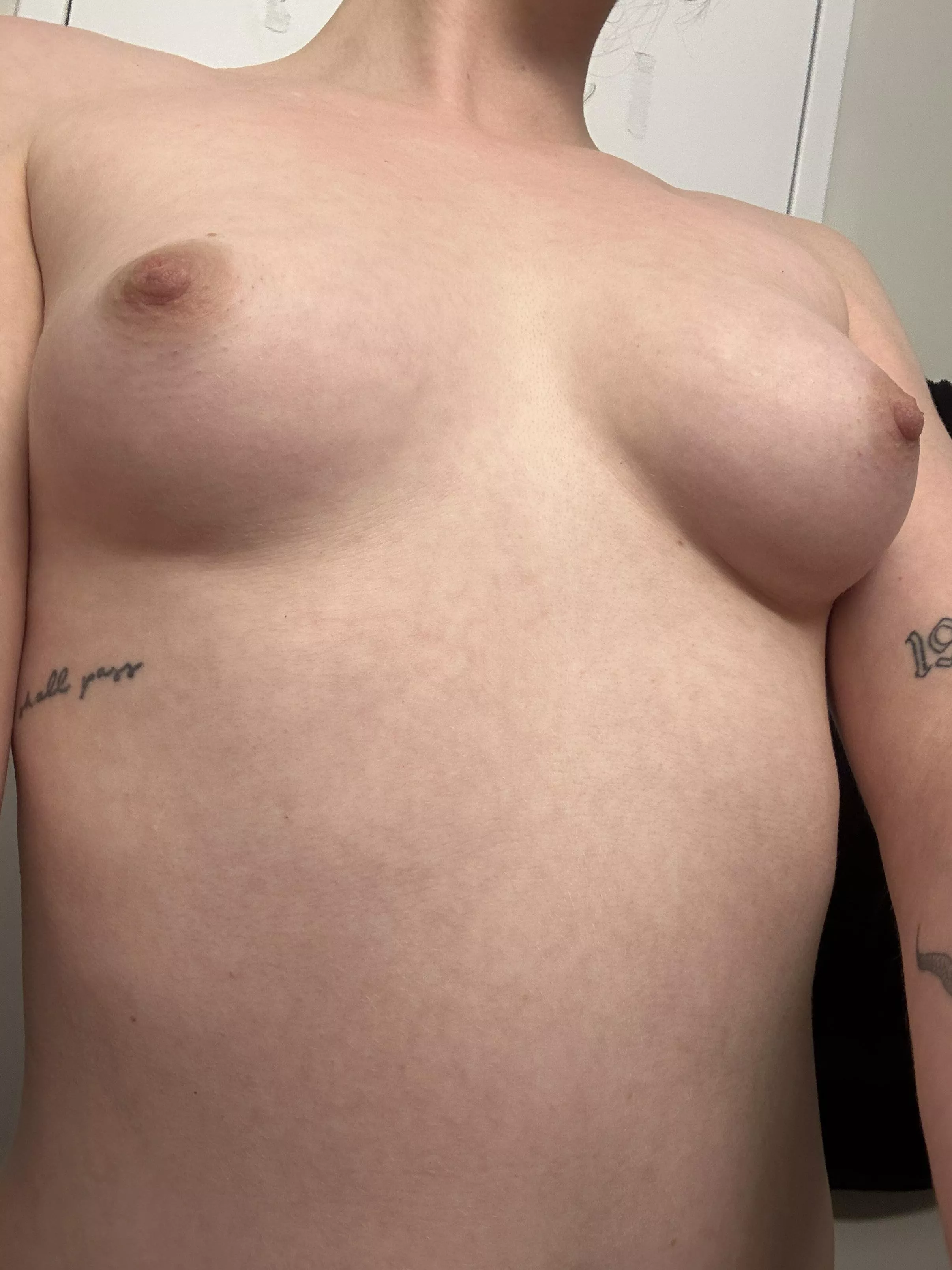 Do you like playing with small natural boobs? 