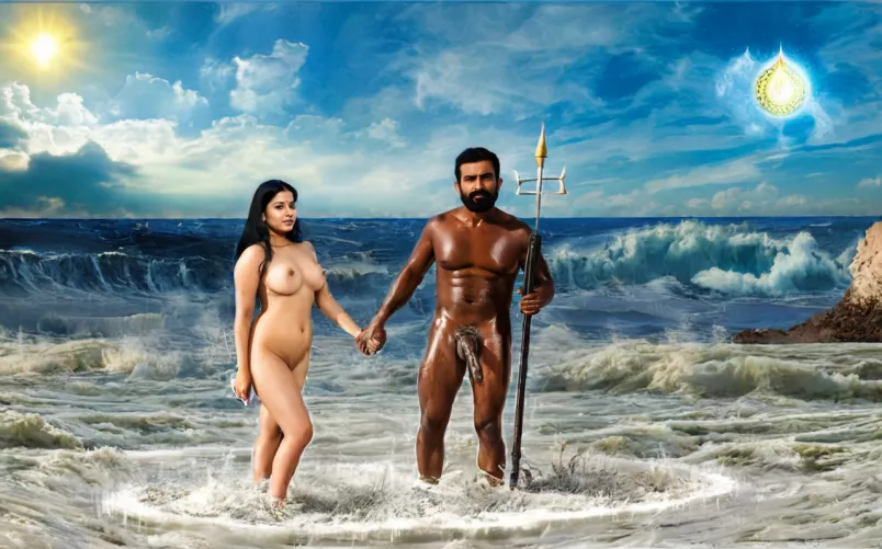 ethereal couple braving the storm 