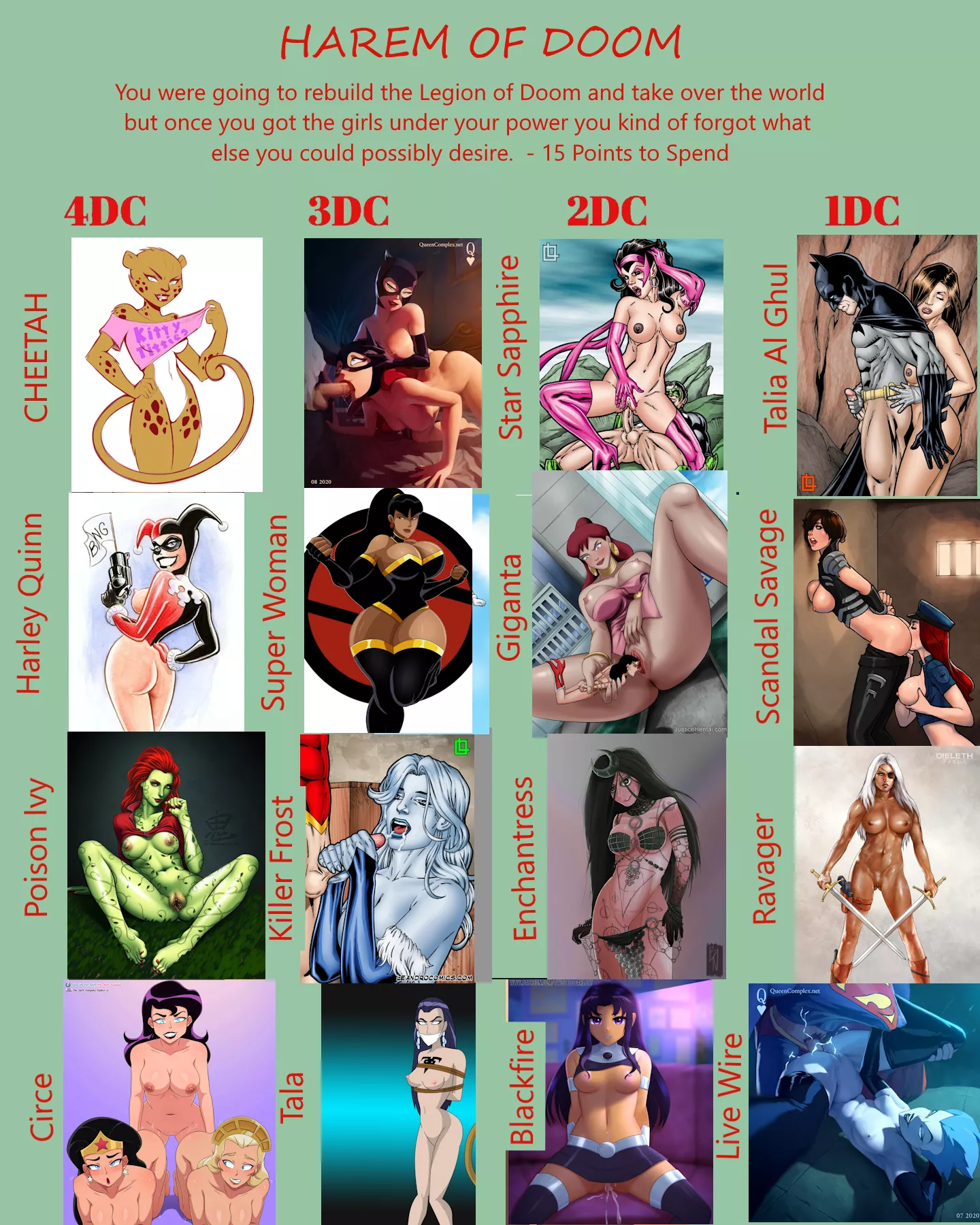 Harem of Doom - 15 Points