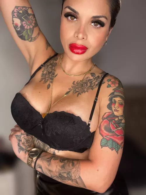 How much of a bitch do you think you are in this black lingerie?