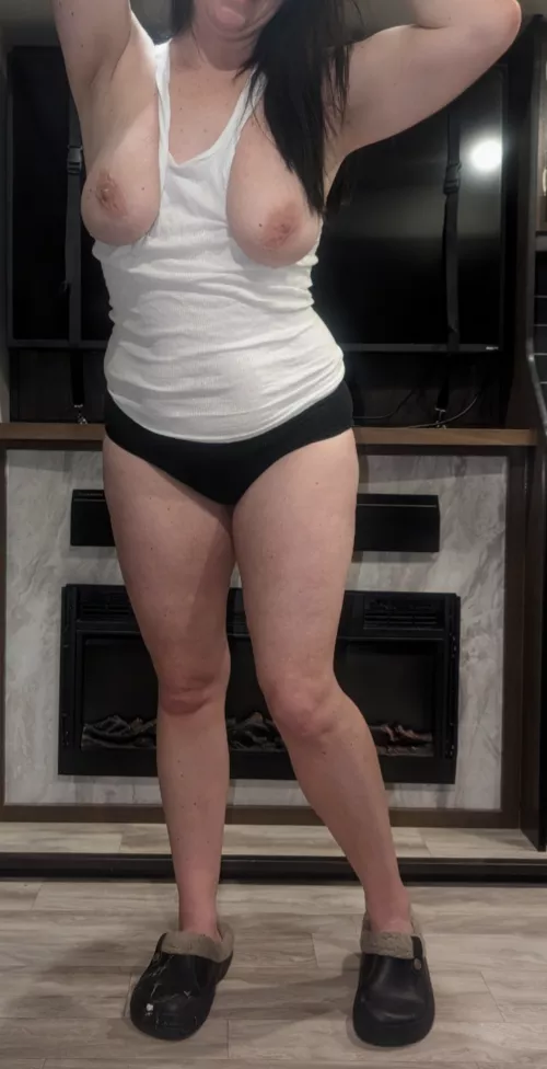 Hubby thinks I look hot with his friends cum dripping out of me 