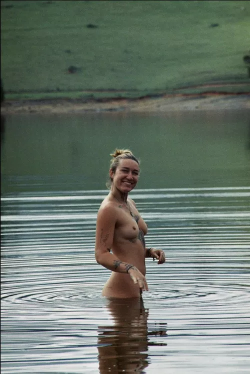 I love the water on my nude body