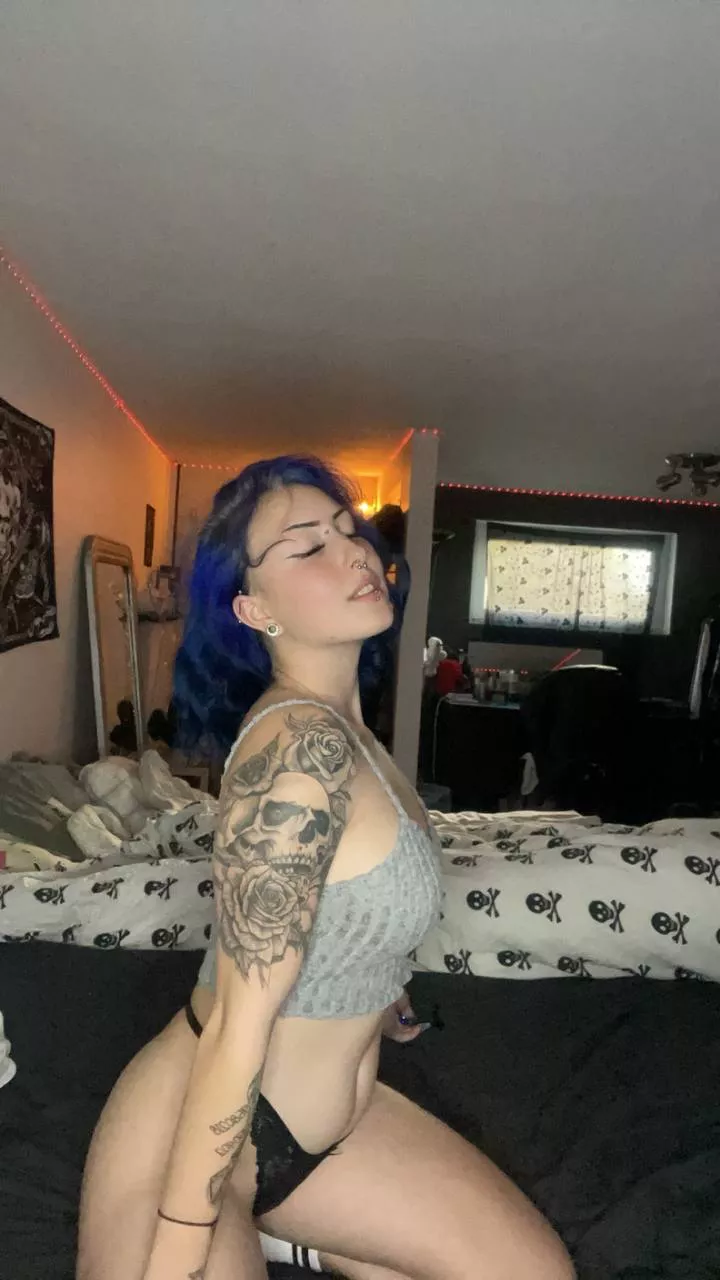 Is blue hair and tattoos your type?