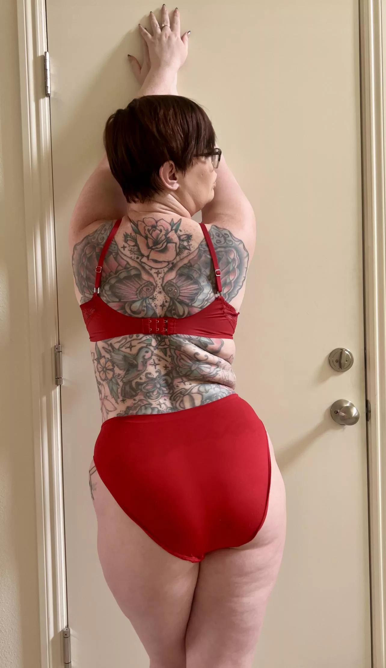 Let my back piece distract you