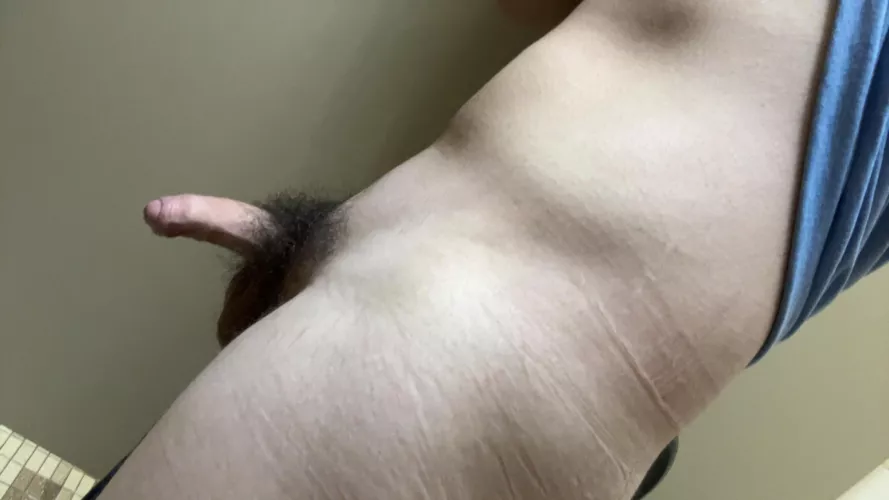 Limp semi hard cock