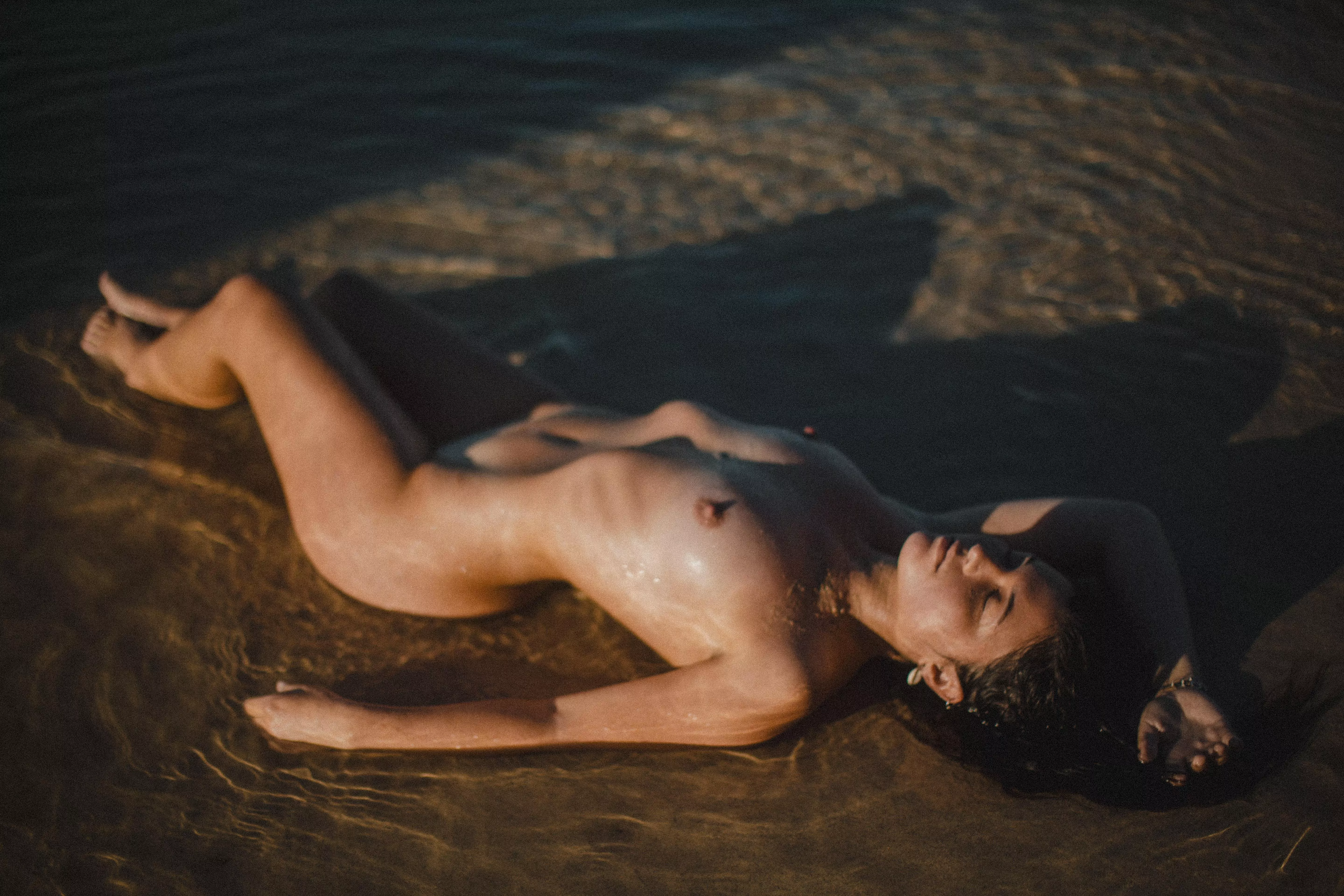 Luna in the tidepools 