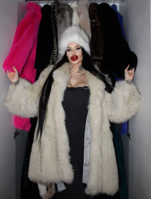 Me and (a small part of) my fur collection 👑