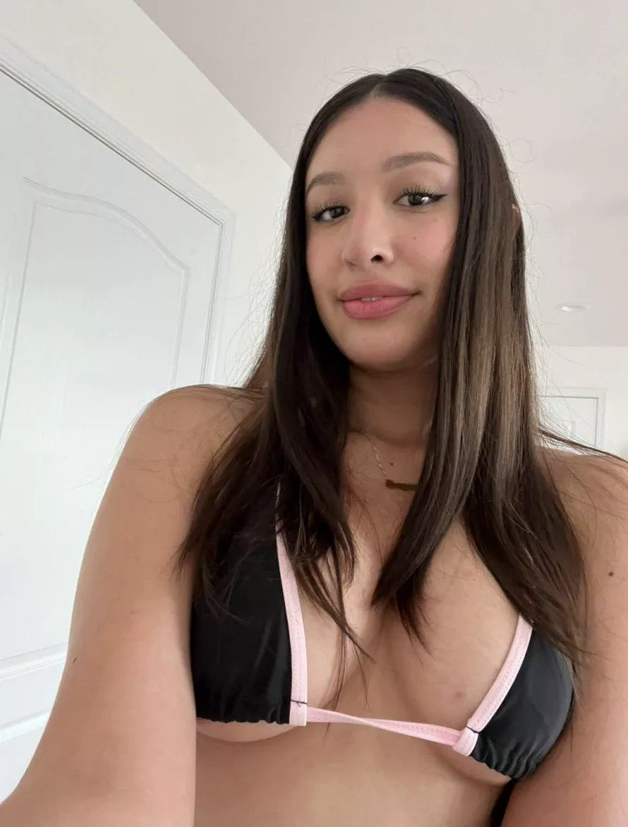 my boobs are usually out so i don't have many bikinis