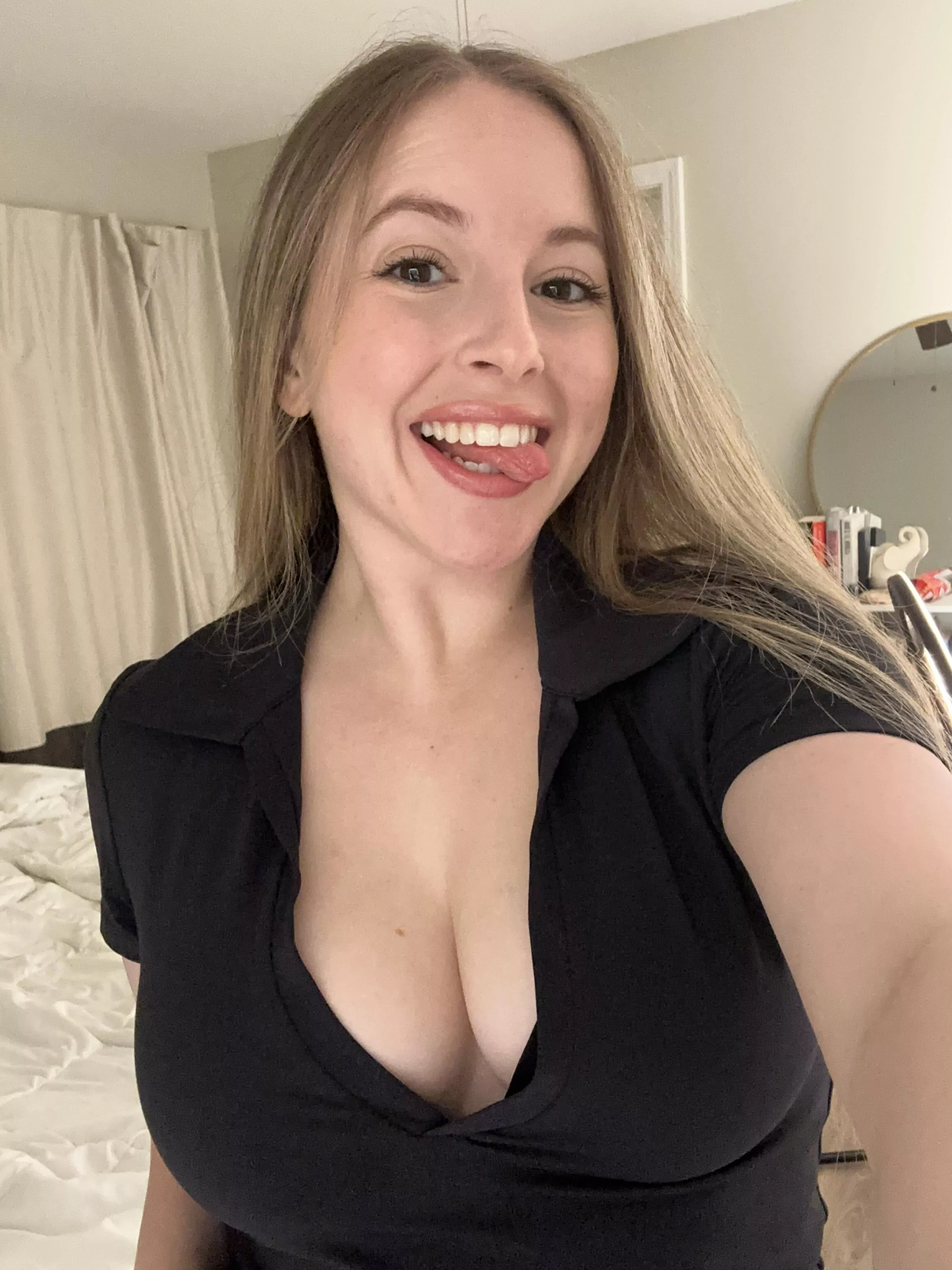 My cleavage is missing your face