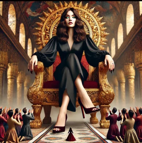 They’re not worshipping properly. They need to be kissing the floor. I’ll stomp them into nothing for their disrespect and then you’ll take their place