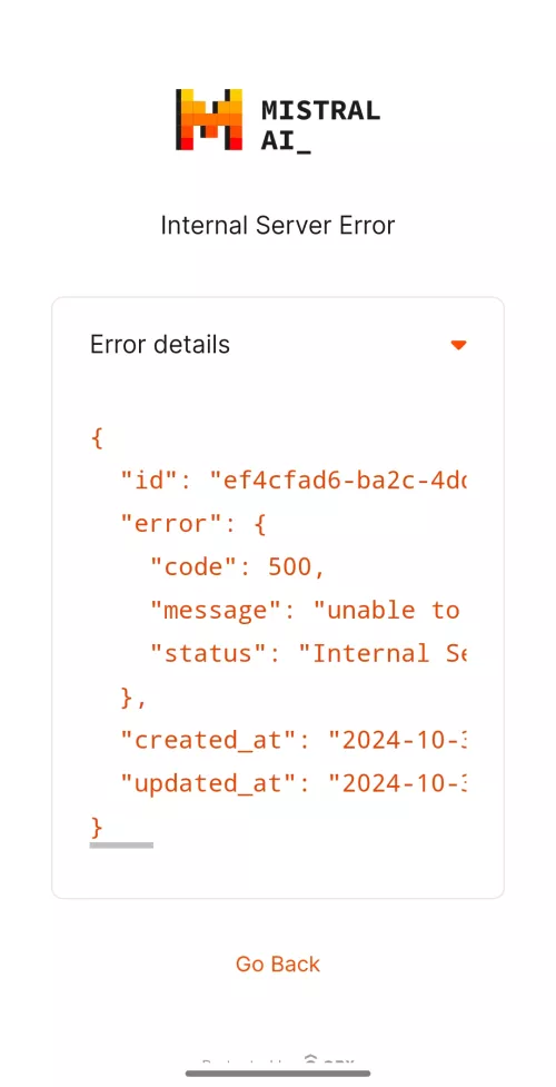 This happened in the middle of chatting(Mistral ai)