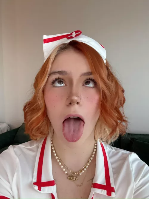 Tongue out and ready for a warm load—can you help? 