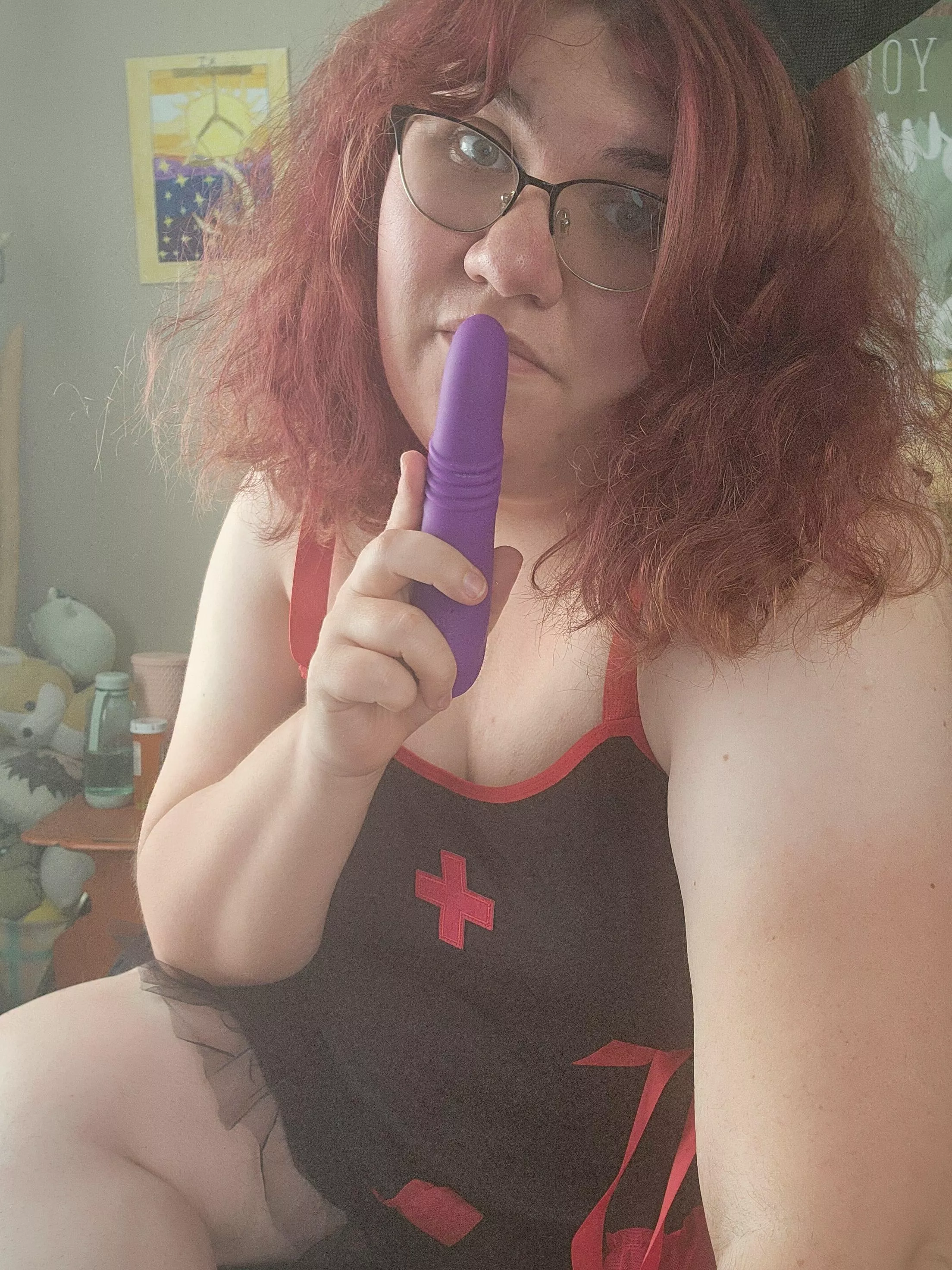 Wonder what the nurse is planning?