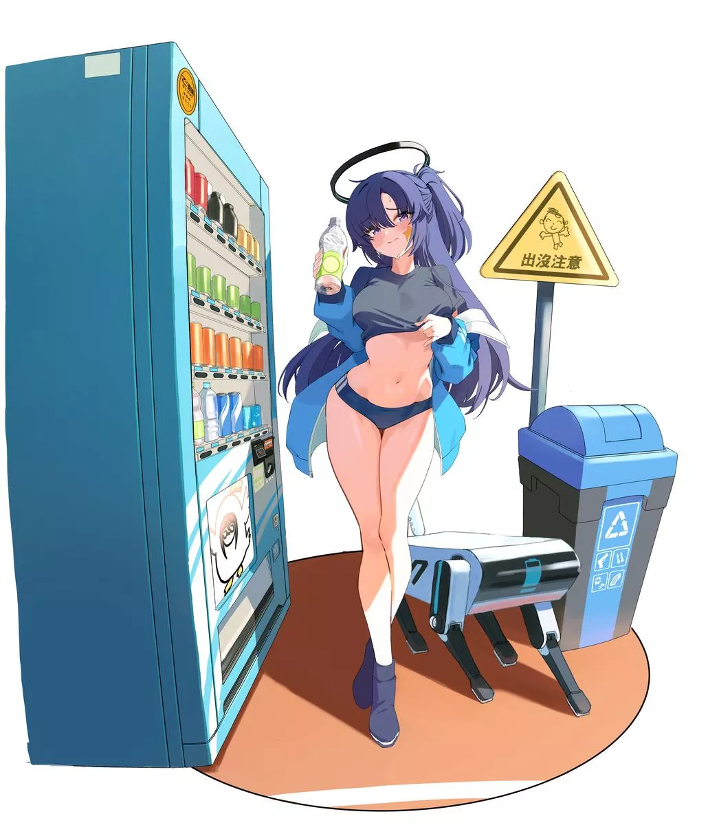 yuuka showing off that tummy: artist TD
