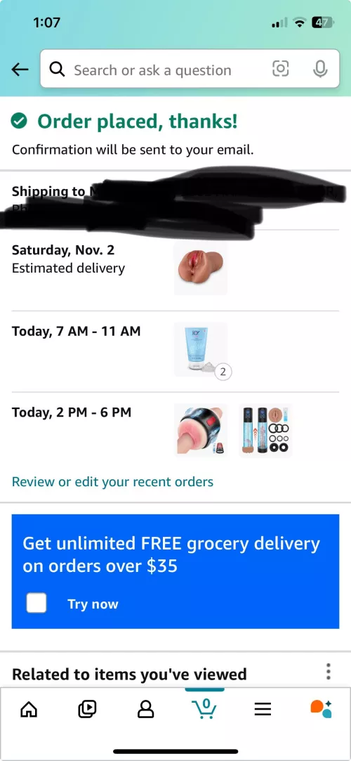 Just purchased some toys. Should arrive this evening 😊 🍆 ✊ 💦 💦 💦 💦 👼🤰