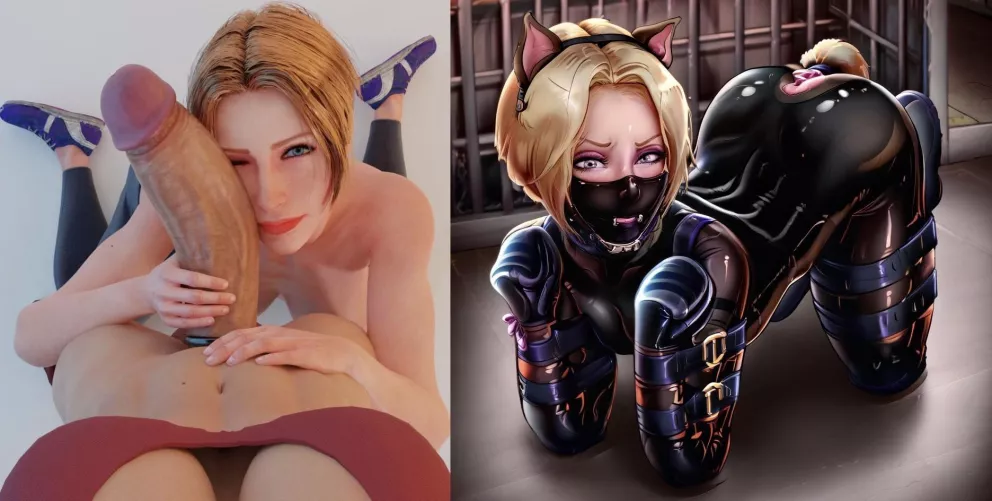 “Looks like that futa bitch wasn’t a huge fan of my teasing.. one minute I remember sniffing her up, the next I passed out.. when I woke up I was on a tight leash, all tied up, forced to watch her fat, jiggling butt walk me around~”