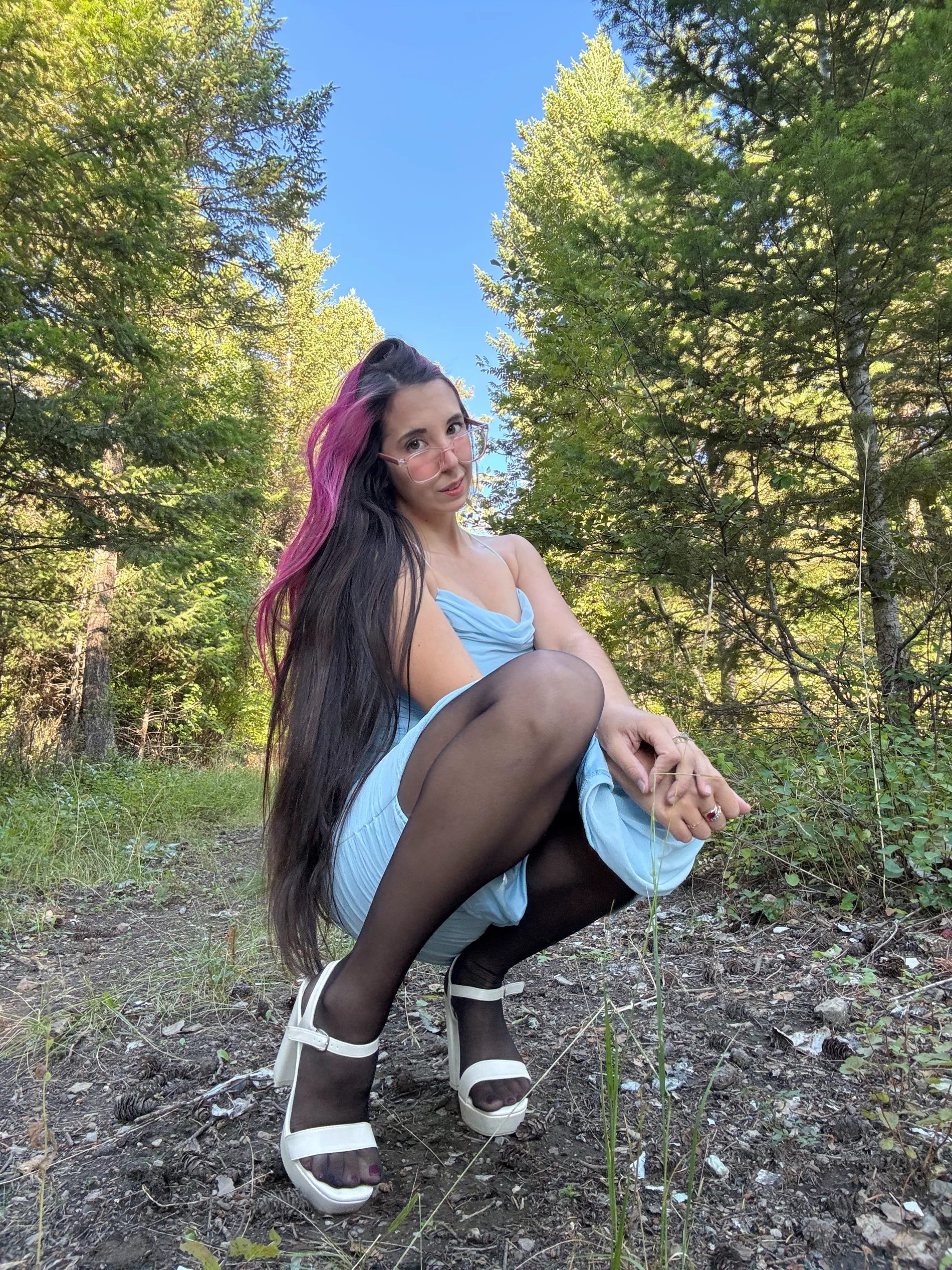 Pantyhose so smooth, you’ll want to reach out and touch.