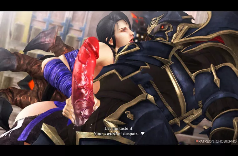 Shura stroking Nightmare's Monster Cock (CHOBIxPHO)