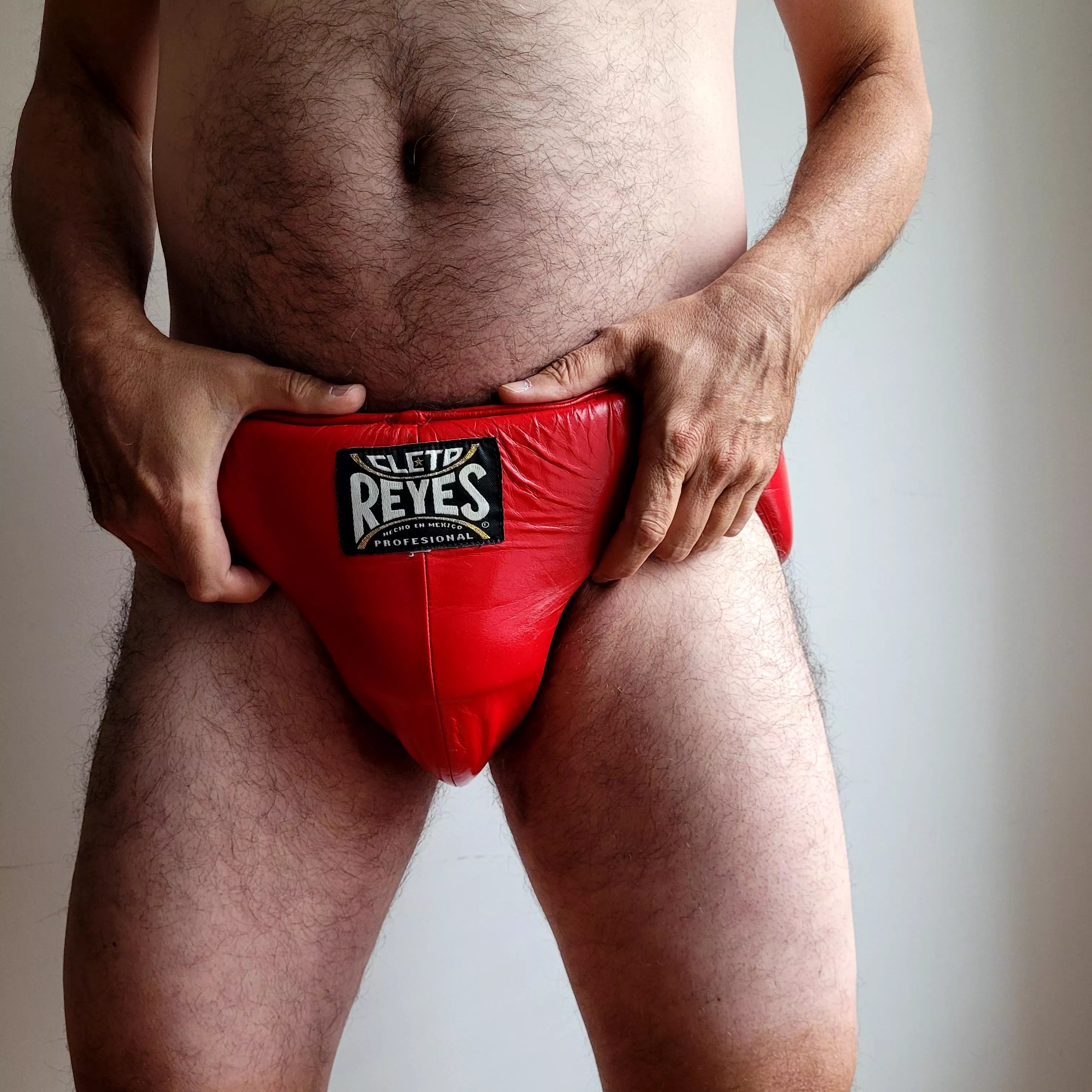 Tight red leather cup