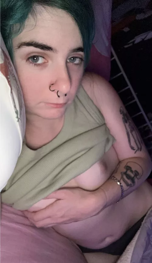 Titty tease before bed 