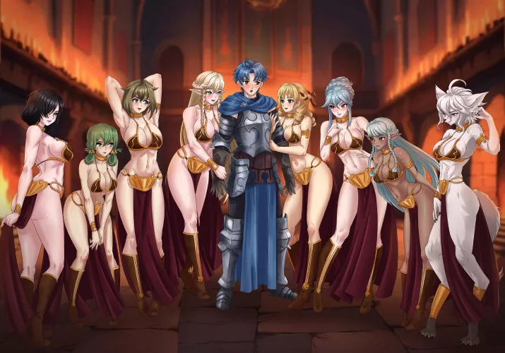 Unicorn Overlord Slavegirl Harem (commissioned by me, art by Amenoosa) 