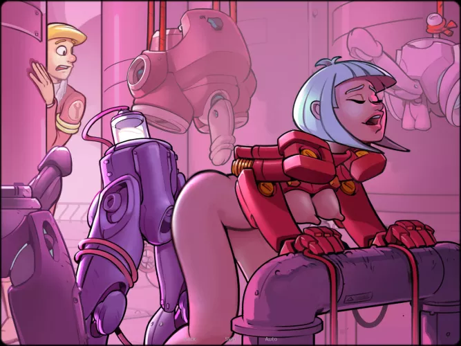 Walking in on some droid testing [Space Rescue Code Pink] 