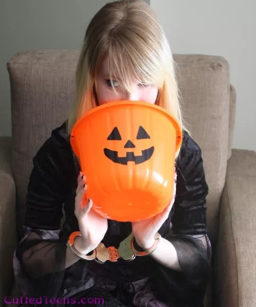 A little Halloween cuffed themed photo from cuffedteens.com