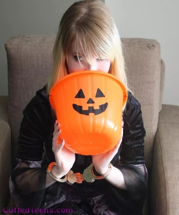 A little Halloween cuffed themed photo from cuffedteens.com