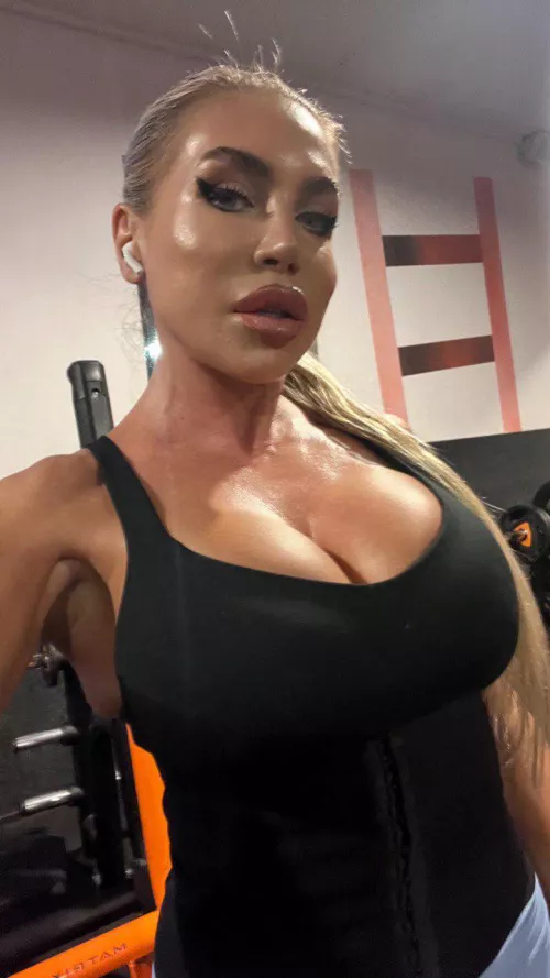 All sweaty after the workout