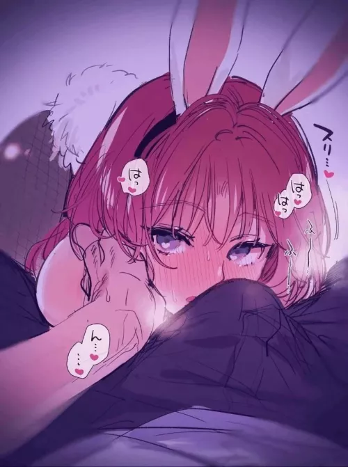 Good girl.. take a whiff of daddy musk and melt into my breeding bunny