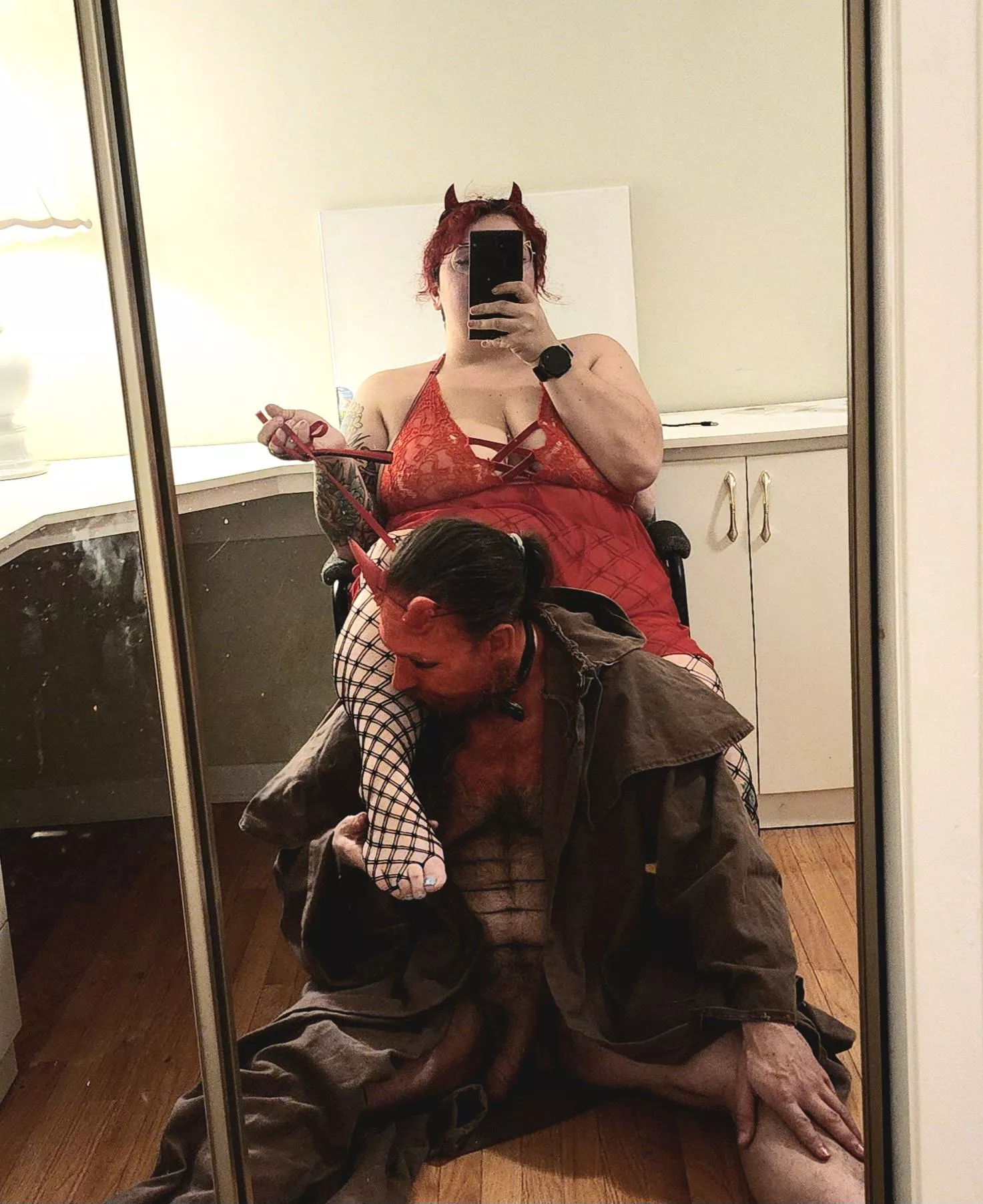 I got the devil on my Leash 