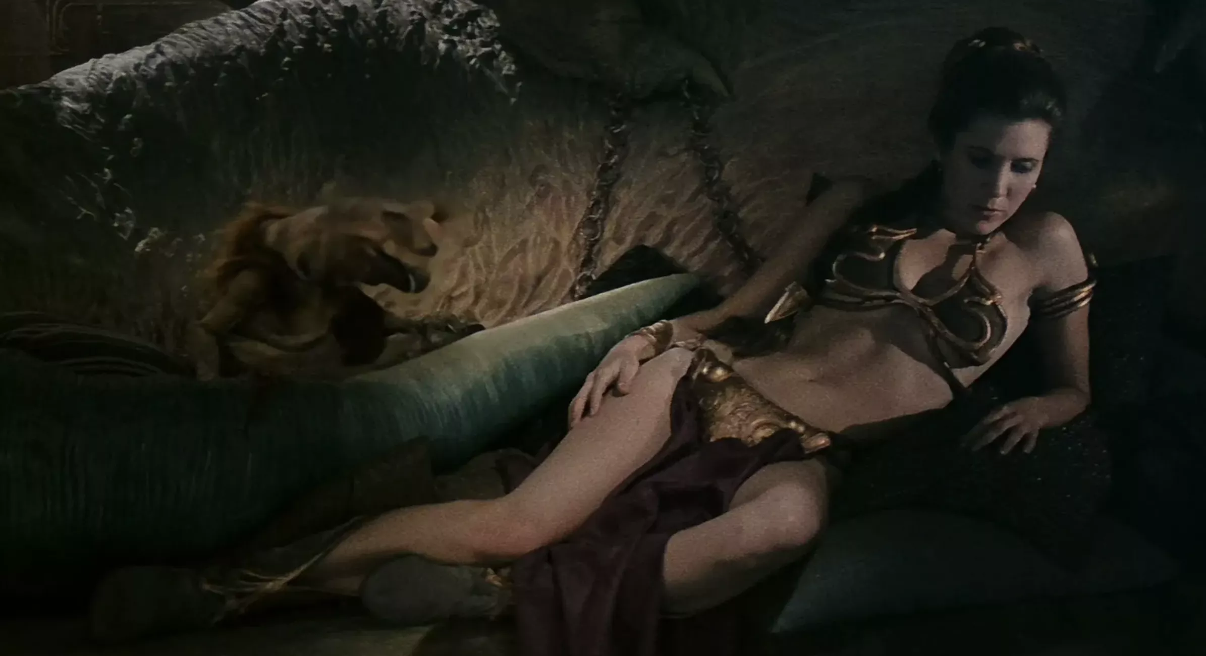 If you had Leia as your personal slave girl, dressed in that particular slave costume, which part of her body would you spend the most time touching?  (Or if you like imagining yourself as Leia, which part of your body do you imagine your master fixating