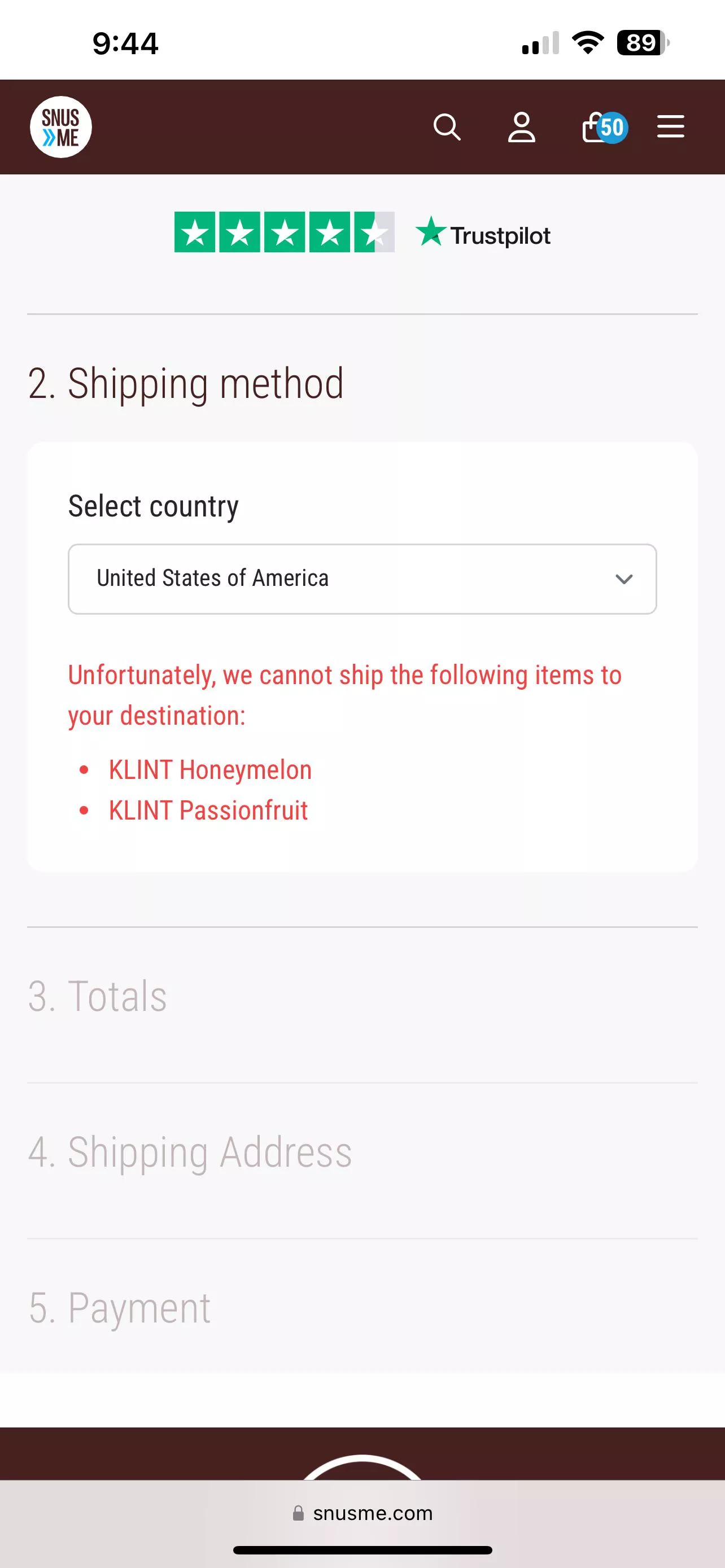 In the USA what’s up with this on snusme?