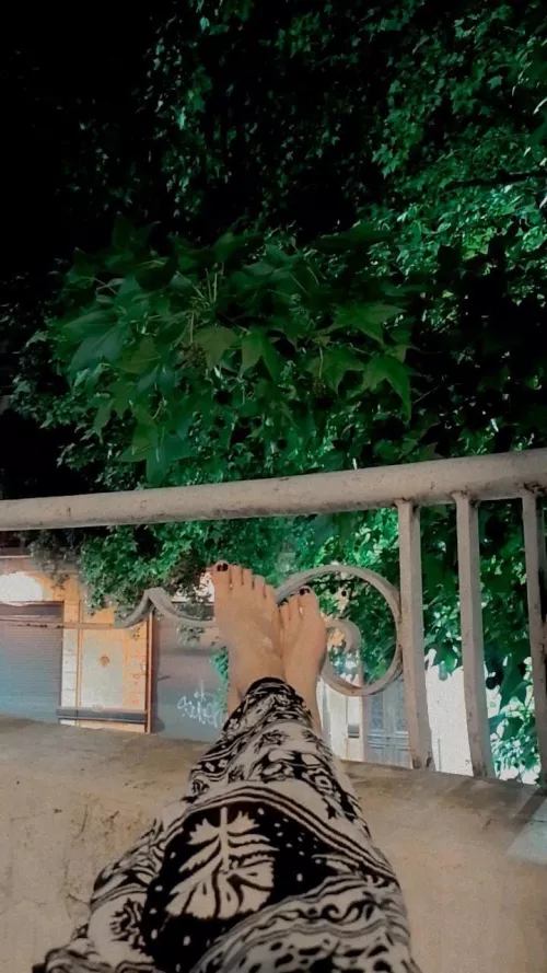 long day, feet in the air