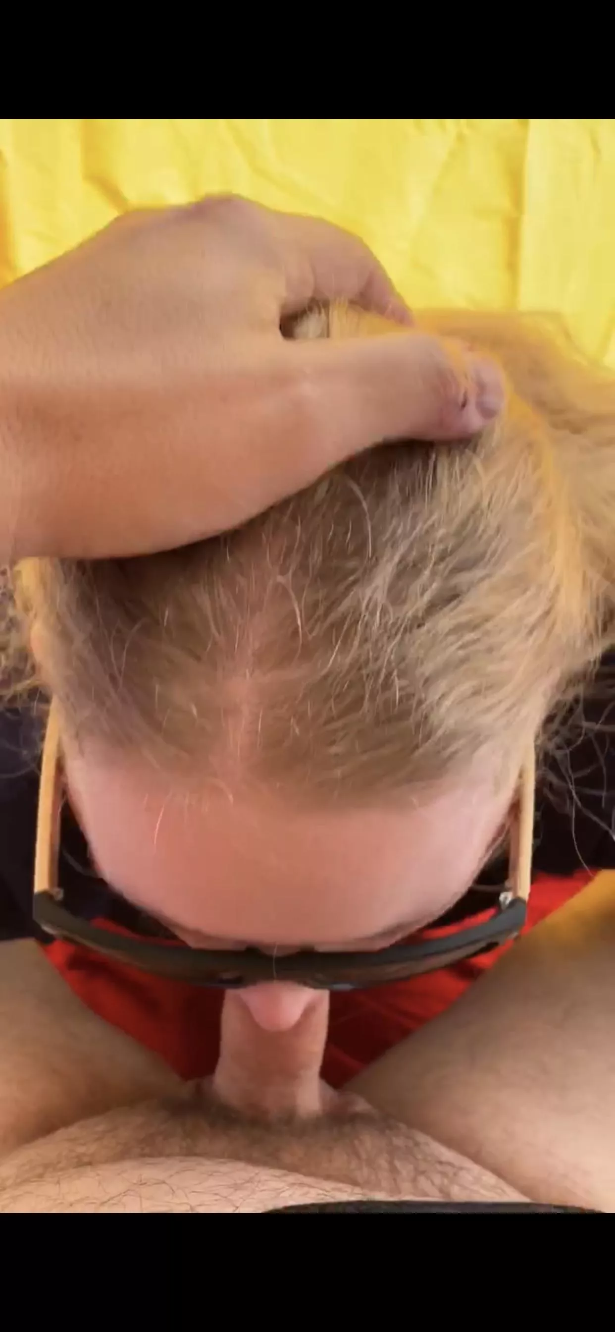 Me (f24) giving him (m46) head while camping 