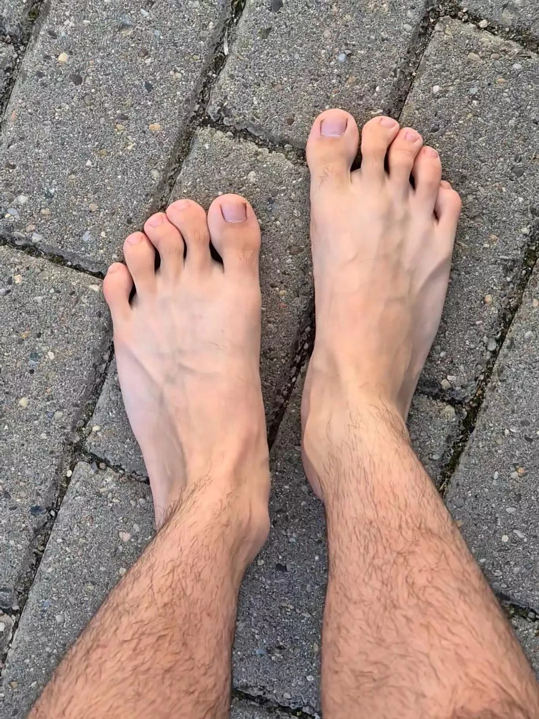 Walking bare feet