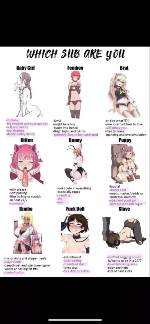 Which one would you want me to be for you…? 😇💕